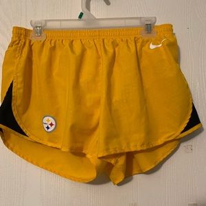 Pittsburgh Steelers Nike Dryfit athletic shorts